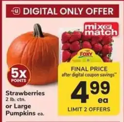 Safeway Strawberries or Large Pumpkins offer