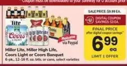 Safeway Miller Lite, Miller High Life, Coors Light or Coors Banquet offer