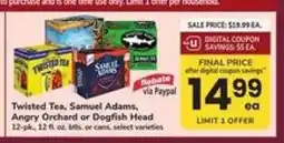 Safeway Twisted Tea, Samuel Adams, Angry Orchard or Dogfish Head offer