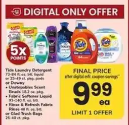 Safeway Tide Laundry Detergent offer