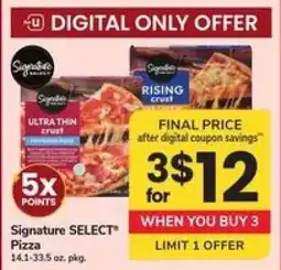 Safeway Signature SELECT Pizza offer