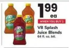 Safeway V8 Splash Juice Blends offer