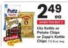 Safeway Utz Kettle or Potato Chips or Zapp's Kettle Chips offer