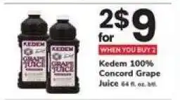 Safeway Kedem 100% Concord Grape Juice offer