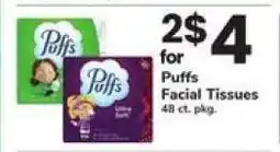 Safeway Puffs Facial Tissues offer