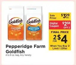 ShopRite Pepperidge Farm Goldfish offer