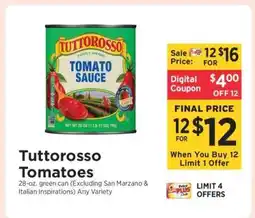ShopRite Tuttorosso Tomatoes offer