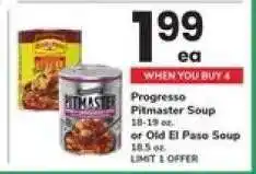 Safeway Progresso Pitmaster Soup or Old El Paso Soup offer