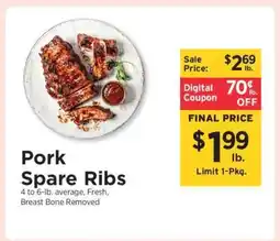 ShopRite Pork Spare Ribs offer
