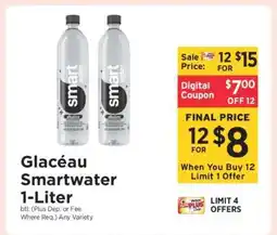 ShopRite Glacéau Smartwater 1-Liter offer