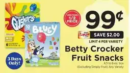 ShopRite Betty Crocker Fruit Snacks offer