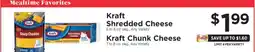 ShopRite Kraft Shredded Cheese / Kraft Chunk Cheese offer