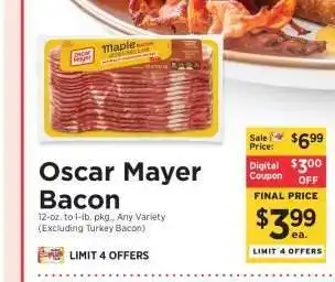 ShopRite Oscar Mayer Bacon offer