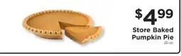 ShopRite Store Baked Pumpkin Pie offer