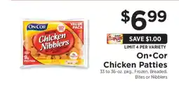 ShopRite On•Cor Chicken Patties offer