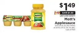 ShopRite Mott's Applesauce offer
