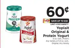 ShopRite Yoplait Original & Protein Yogurt offer