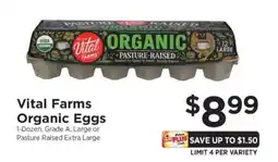 ShopRite Vital Farms Organic Eggs offer