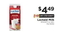 ShopRite Lactaid Milk offer