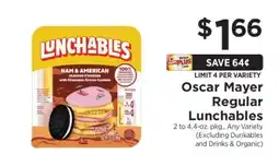 ShopRite Oscar Mayer Regular Lunchables offer