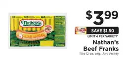 ShopRite Nathan's Beef Franks offer