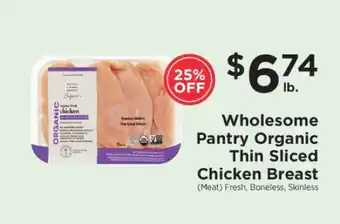 ShopRite Wholesome Pantry Organic Thin Sliced Chicken Breast offer