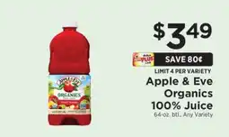 ShopRite Apple & Eve Organics 100% Juice offer
