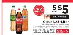 ShopRite Coke 1.25-Liter offer