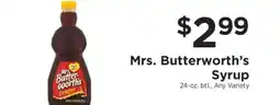 ShopRite Mrs. Butterworth's Syrup offer