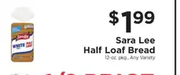 ShopRite Sara Lee Half Loaf Bread offer