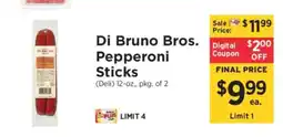 ShopRite Di Bruno Bros. Pepperoni Sticks offer