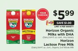ShopRite Horizon Organic Milks offer