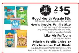 ShopRite Good Health Veggie Stix offer