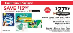 ShopRite Bounty Towels Triple Roll 10-Pack offer