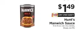 ShopRite Hunt's Manwich Sauce offer