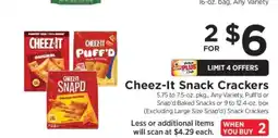 ShopRite Cheez-It Snack Crackers offer