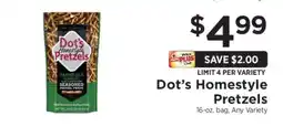 ShopRite Dot's Homestyle Pretzels offer