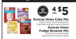 ShopRite Duncan Hines Cake Mix or Fudge Brownie Mix offer