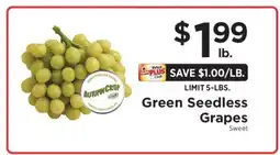 ShopRite Green Seedless Grapes offer