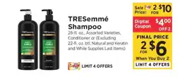 ShopRite TRESemmé Shampoo offer
