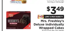 ShopRite Mrs. Freshley's Deluxe Individually Wrapped Cakes offer