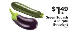 ShopRite Green Squash & Purple Eggplant offer