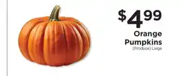 ShopRite Orange Pumpkins offer