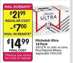 Stop&Shop Michelob Ultra 18 Pack offer