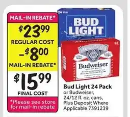 Stop&Shop Bud Light 24 Pack offer