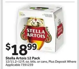 Stop&Shop Stella Artois 12-Pack offer