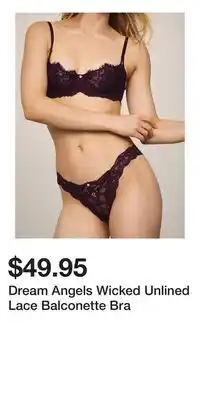 Victoria's Secret Dream Angels Wicked Unlined Lace Balconette Bra offer