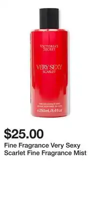 Victoria's Secret Fine Fragrance Very Sexy Scarlet Fine Fragrance Mist offer