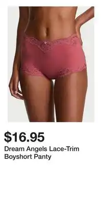 Victoria's Secret Dream Angels Lace-Trim Boyshort Panty offer