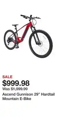 Cabela's Ascend Gunnison 29 Hardtail Mountain E-Bike offer